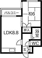 プレサント琴似1-34階4.8万円