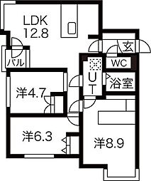 VICINATO 3LDKの間取図画像