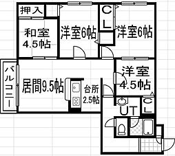 レジデンツビーネ 4LDKの間取図画像