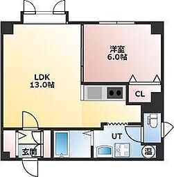 メゾンド 1LDKの間取図画像