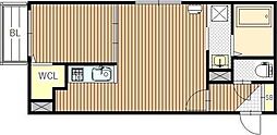 スパークル学園前 1LDKの間取図画像