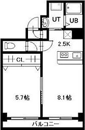 サンライトシティ豊平 1LDKの間取図画像