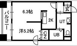 LEE豊平3条 1LDKの間取図画像