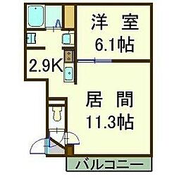 間取図画像 1LDK