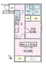 Bm南町 1Kの間取図画像
