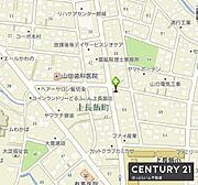 周辺エリアの詳細な現地案内図が掲載されております。主要な施設や店舗交通アクセスも一目でわかります。現地の立地や周辺環境を確認できる地図です。近隣の利便性を把握するのに便利な情報です。