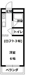 メイプルコート広原 1Kの間取図画像