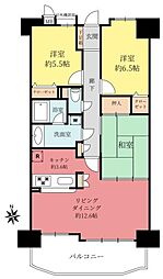 ダイアパレス白川公園 3LDKの間取図画像