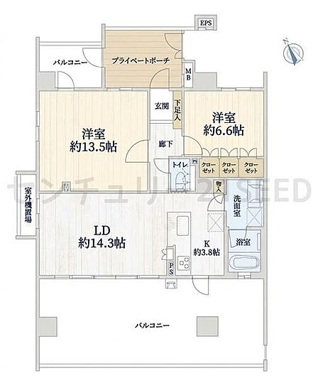 瑞穂区・地下鉄名城線「堀田」駅徒歩約5分・金山・栄まで乗り換え不要・最上階・角部屋2面バルコニー・ワイドバルコニー・ペット飼育可・小中学校まで徒歩約10分以内・プライベートポーチ付きです!
