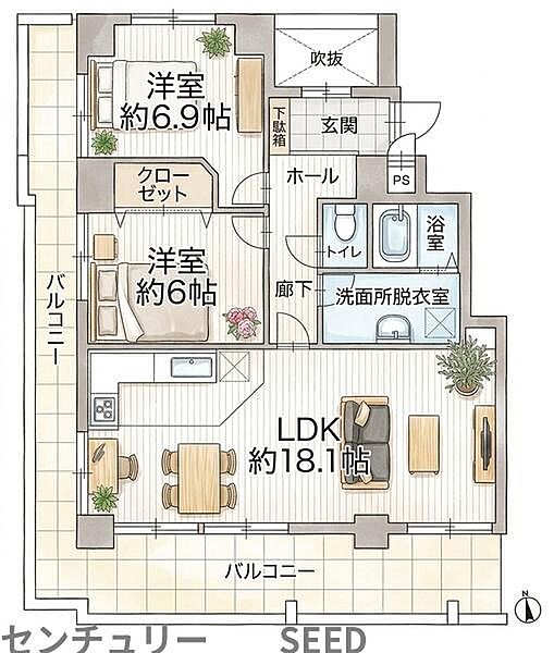 間取りを拡大表示