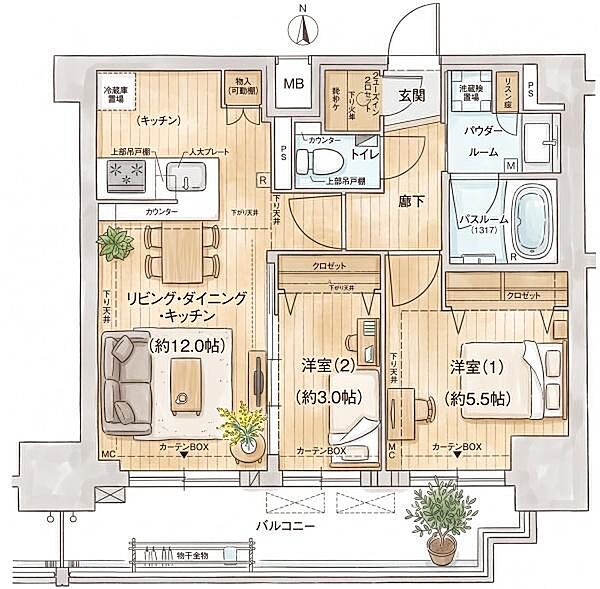 間取りを拡大表示