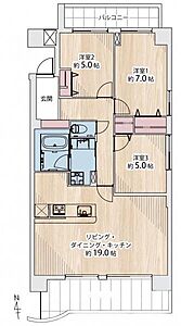間取り:新規リノベーション済み・専有面積81.44平米の3LDK。東南角部屋で陽当り・眺望良好、2路線利用可の好立地です。 間取り:新規リノベーション済み・専有面積81.44平米の3LDK。東南角部屋で陽当り・眺望良好、2路線利用可の好立地です。