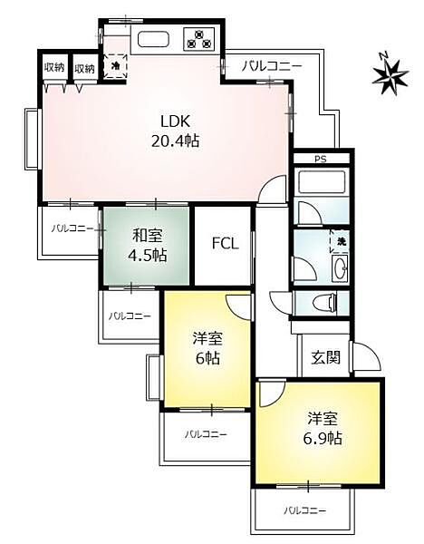 間取りを拡大表示