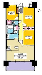 カルティア刈谷松坂 3LDKの間取図画像