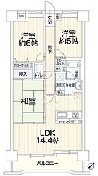 藤和シティコープ安城 3LDKの間取図画像