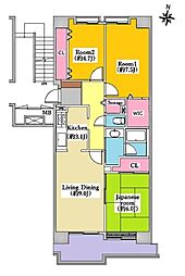 コープ野村新安城A棟 3LDKの間取図画像