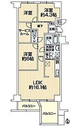 メイツ大府 3SLDKの間取図画像