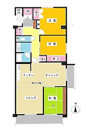 コープ野村共和A棟 3LDKの間取図画像