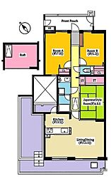 藤和ライブタウン知立 3LDKの間取図画像