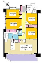 ユーハウス尾張横須賀 4LDKの間取図画像