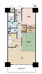 ライオンズマンション姫路東今宿 2LDKの間取図画像