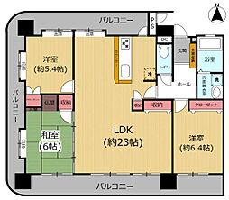 レジオン大洲 3LDKの間取図画像