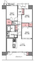 ルイシャトレ城東関目ブリーズタワー 3LDKの間取図画像