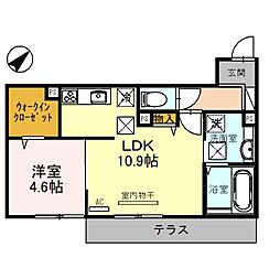 FRAN苅原 1LDKの間取図画像