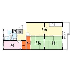 ヴィラ瑞穂 3LDKの間取図画像