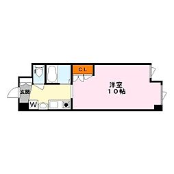 リベリー南草津 ワンルームの間取図画像
