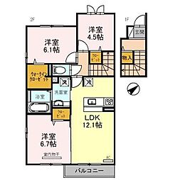 秀豊3号館 3LDKの間取図画像