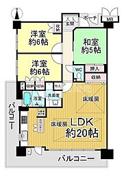 グランアッシュ新深江 3LDKの間取図画像