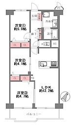 イトーピア鶴見 3LDKの間取図画像