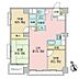 間取り：約16.5帖のLDKを中心に、独立した居室3部屋で構成された間取です。