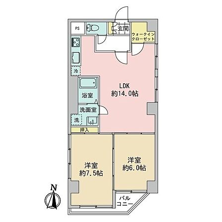 2LDK 間取り