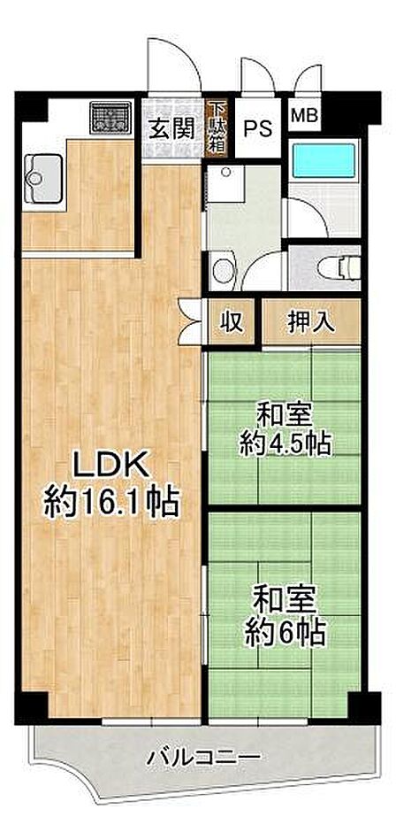 2LDK！
