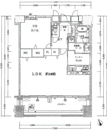 間取り：1LDK