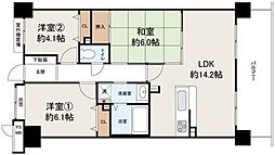 ライオンズマンション上野芝ガーデンシティ 3LDKの間取図画像