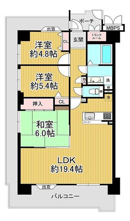 3LDK 間取り