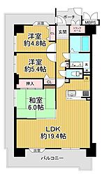 ライオンズマンション此花 3LDKの間取図画像