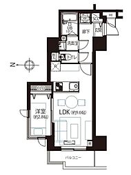 日神パレステージ西池袋 1LDKの間取図画像