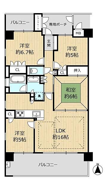 間取りを拡大表示
