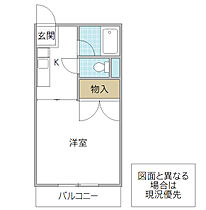 山本コーポ 205号室 ｜ 茨城県水戸市千波町（賃貸アパート1K・2階・22.68㎡） その2