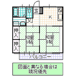 イーグルハイツ 2Kの間取図画像