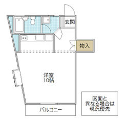 アーバンティ備前 ワンルームの間取図画像