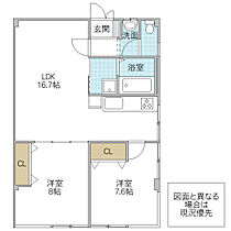 CASA TSUDA 2-A号室 ｜ 茨城県ひたちなか市大字津田（賃貸アパート2LDK・2階・64.80㎡） その2