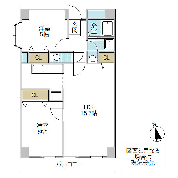 グレイスヒルズマンション 308号室｜茨城県水戸市元吉田町(賃貸マンション2LDK・3階・60.75㎡)の写真 その2