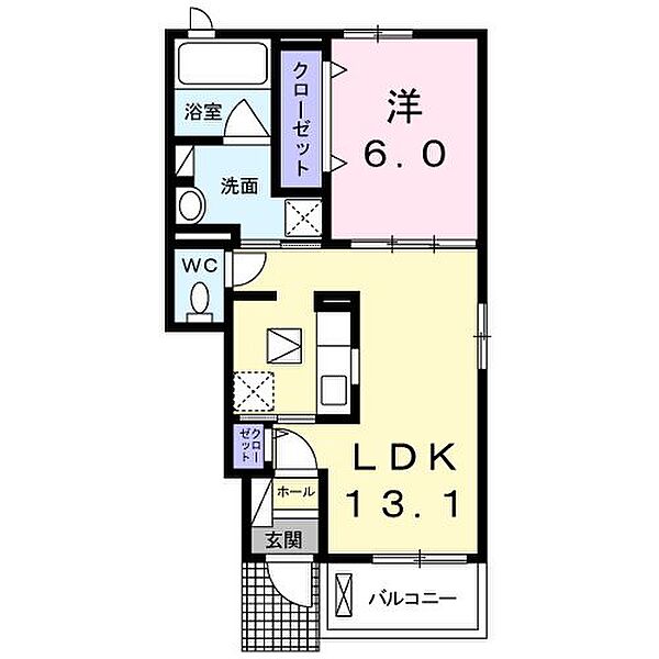 レジデンス リオ III 104号室｜茨城県水戸市河和田町(賃貸アパート1LDK・1階・45.09㎡)の写真 その2