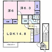 サニーヒル II 201号室 ｜ 茨城県ひたちなか市大字田彦（賃貸アパート2LDK・2階・65.07㎡） その2