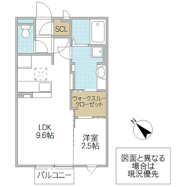 グランマーレ C 106号室｜茨城県ひたちなか市大字田彦(賃貸アパート1LDK・1階・33.39㎡)の写真 その2